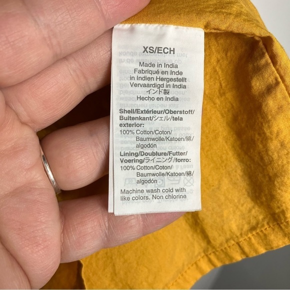 J. Crew eyelet puffed sleeve blouse golden yellow‎ size XS - Picture 8 of 10